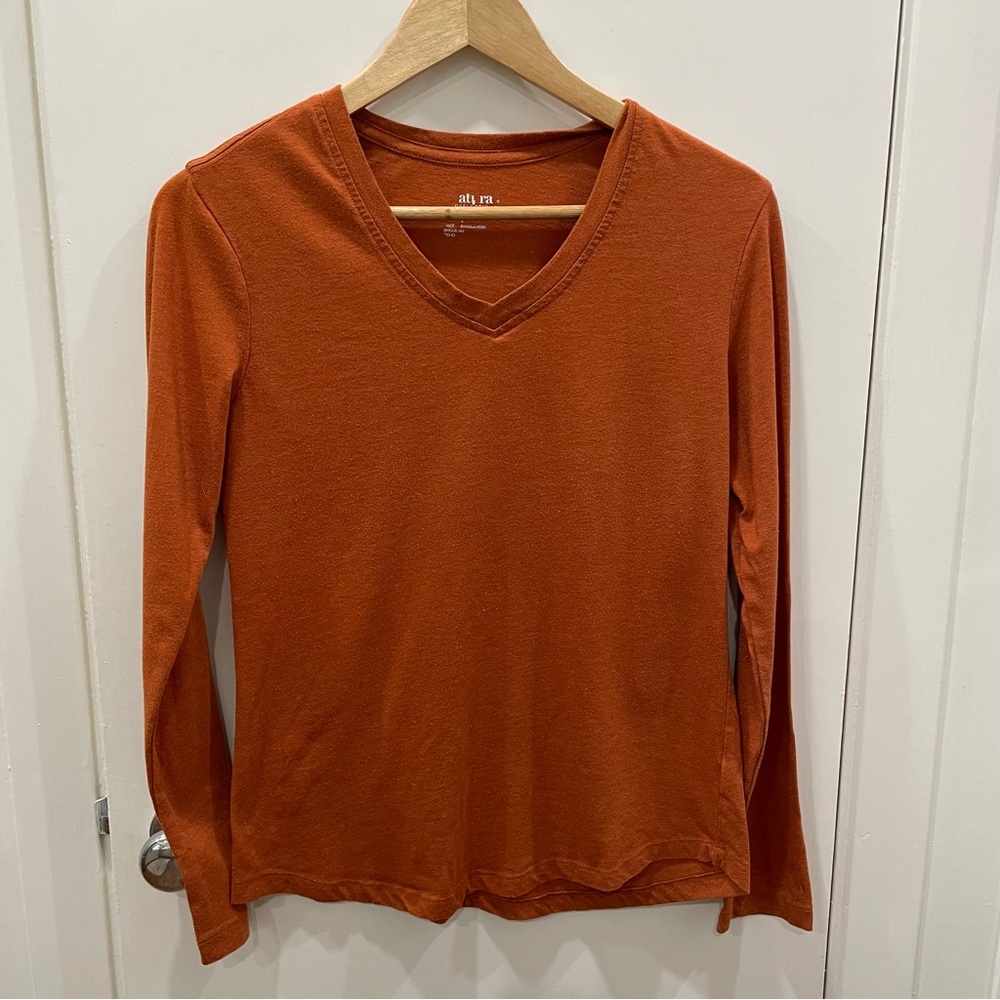Natural Reflections Burnt Orange Long Sleeve Shirt S
